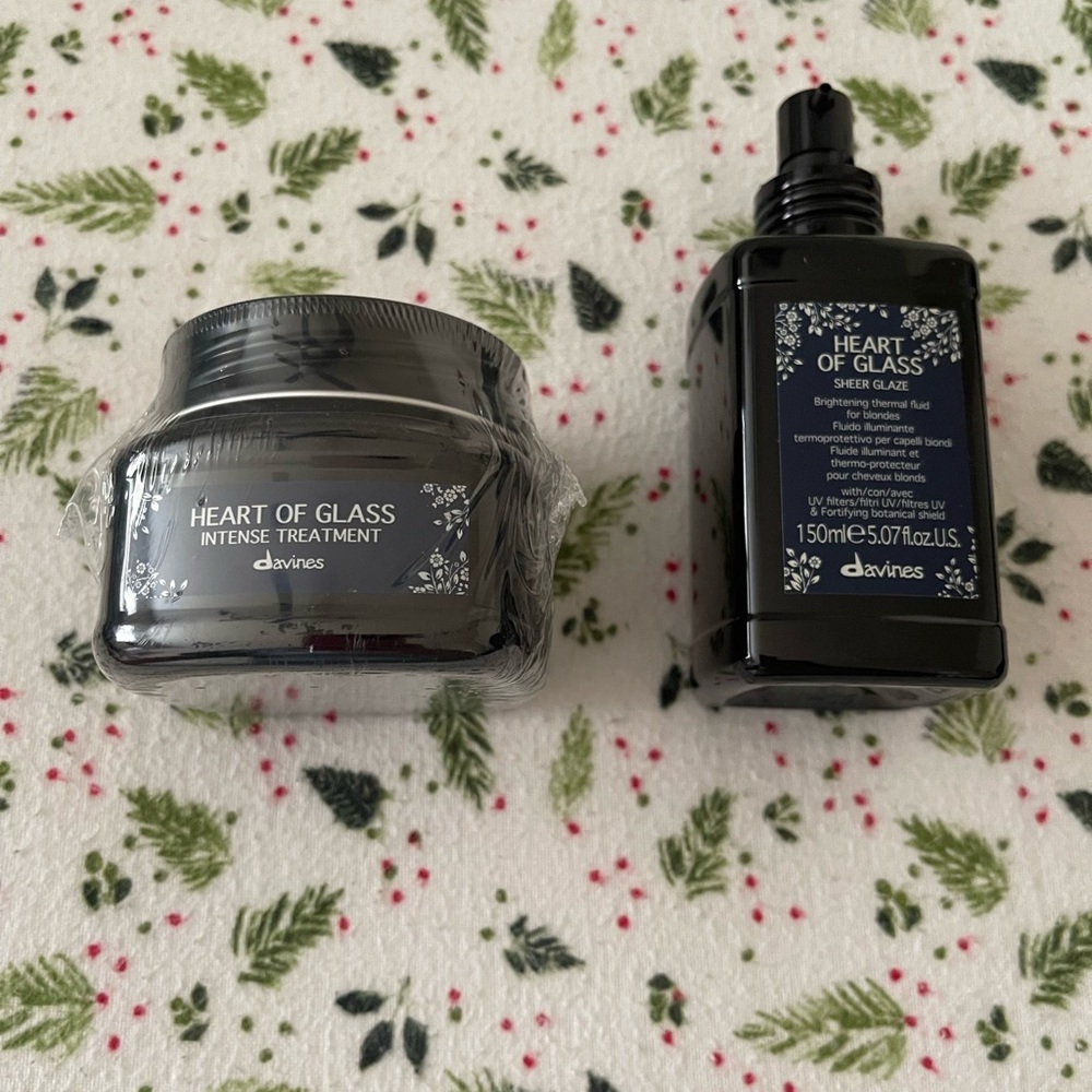 Davines heart of glass sheer glaze and intense treatment